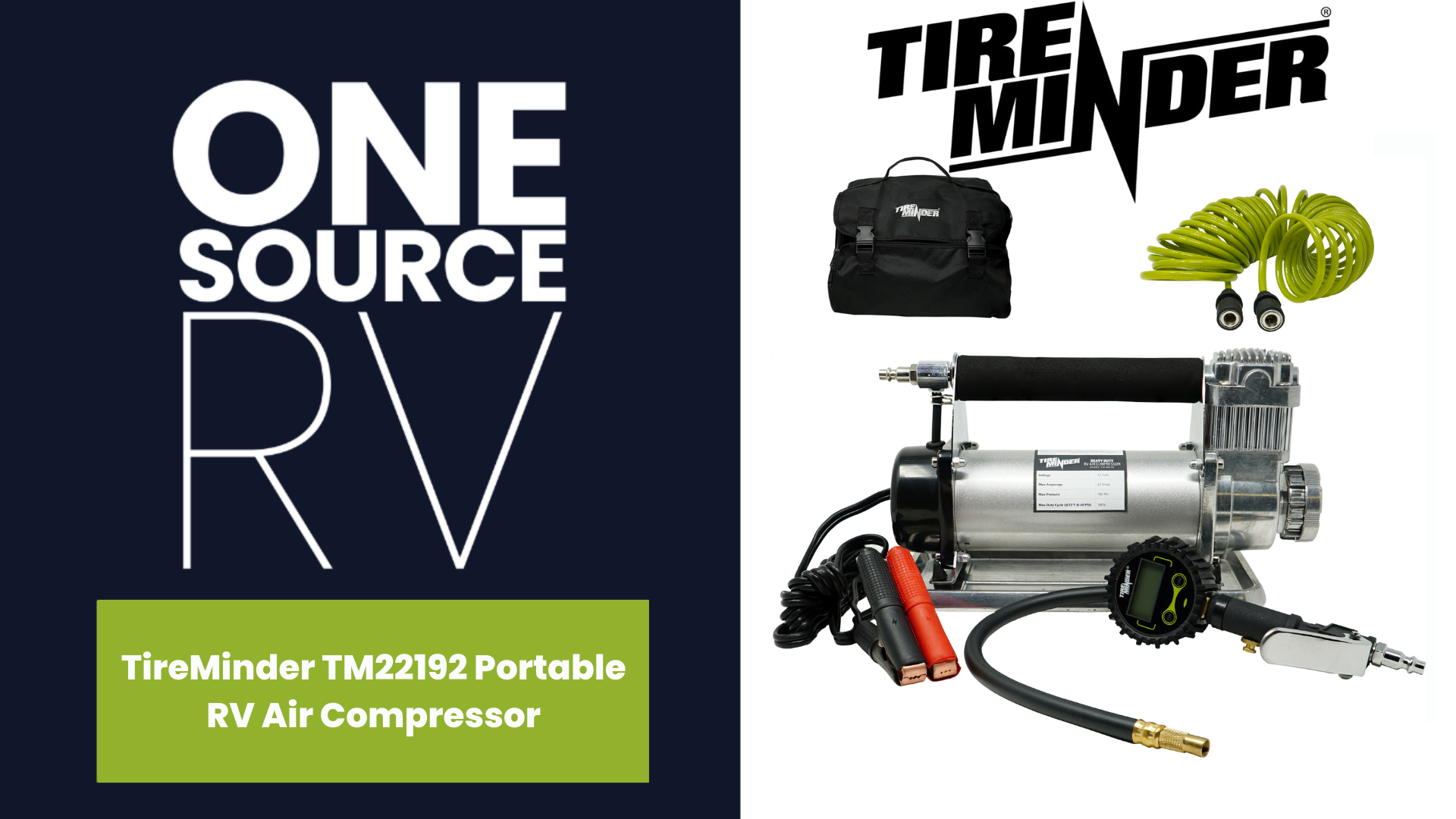 TireMinder TM22192 Portable RV Air Compressor