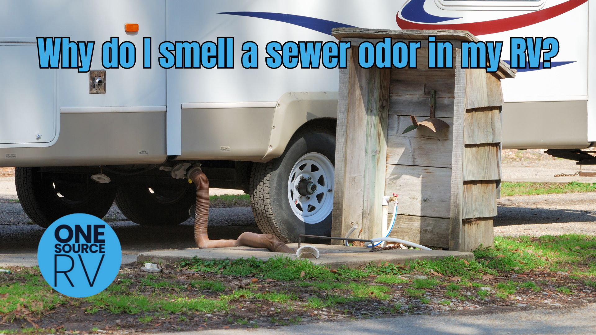 Why do I smell a sewer odor in my RV?