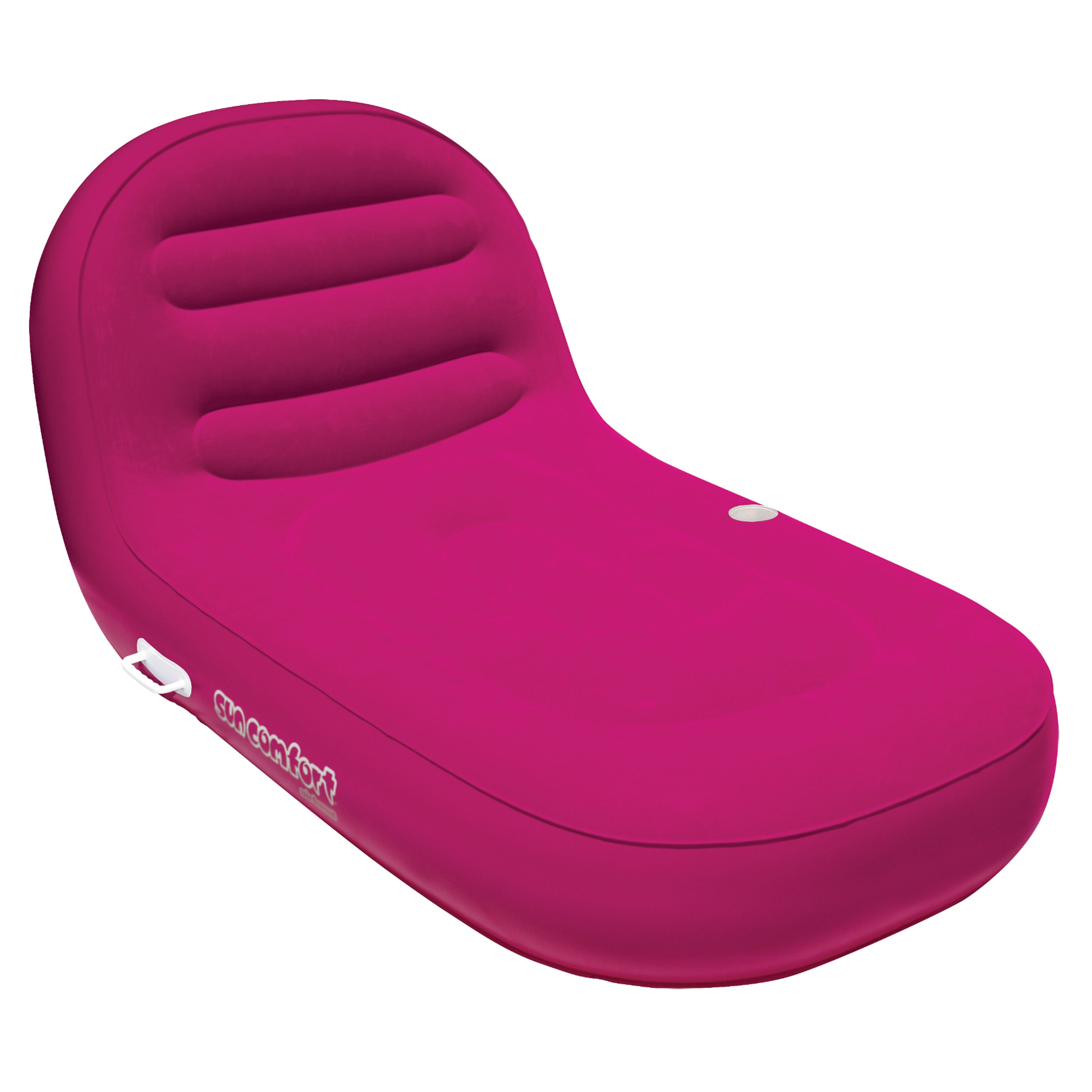 Airhead AHSC-008 Sun Comfort Inflatable Suede Chaise Lounge - Raspberry