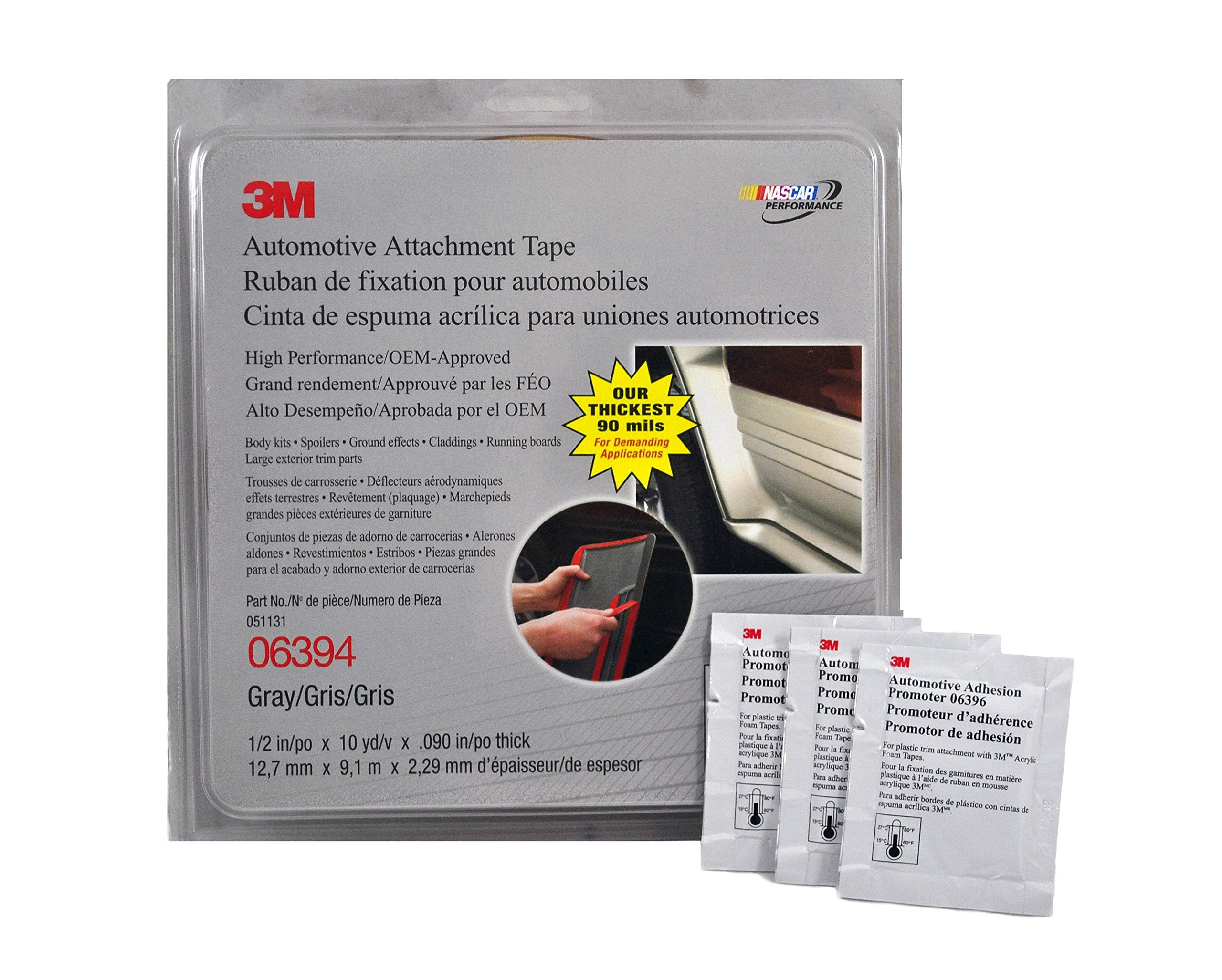 3M 06394 1/2" DOUBLE SIDED ATTACHMENT TAPE, Grey