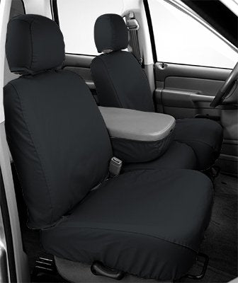 Covercraft SeatSaver Front Row Custom Fit Seat Cover for Select Dodge Ram Pickup Models - Polycotton (Charcoal)