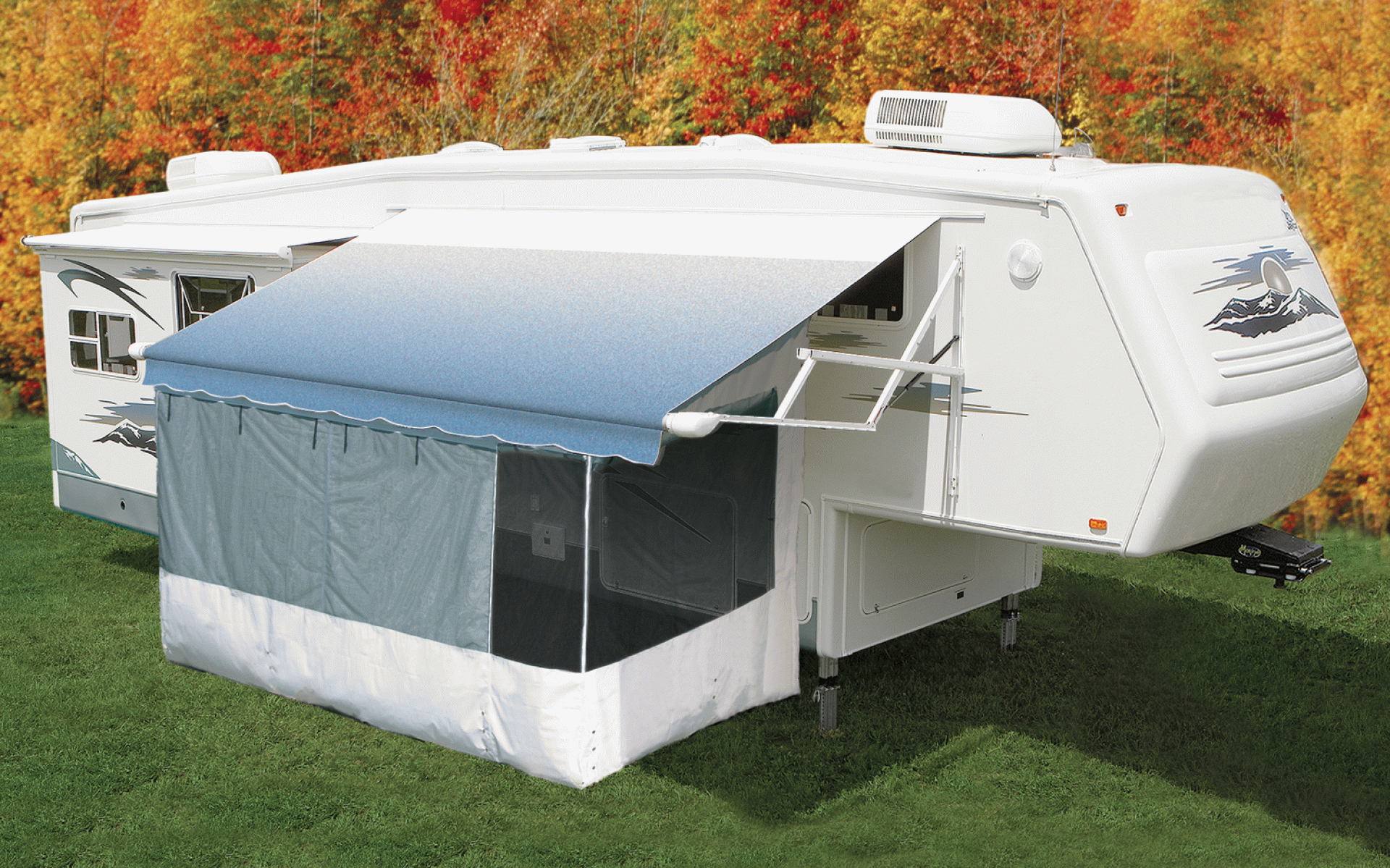 CAREFREE OF COLORADO | 711220WP | ADD-A-ROOM LTD COMPLETE 12' MANUAL AND 12V STEEP PITCH AWNING