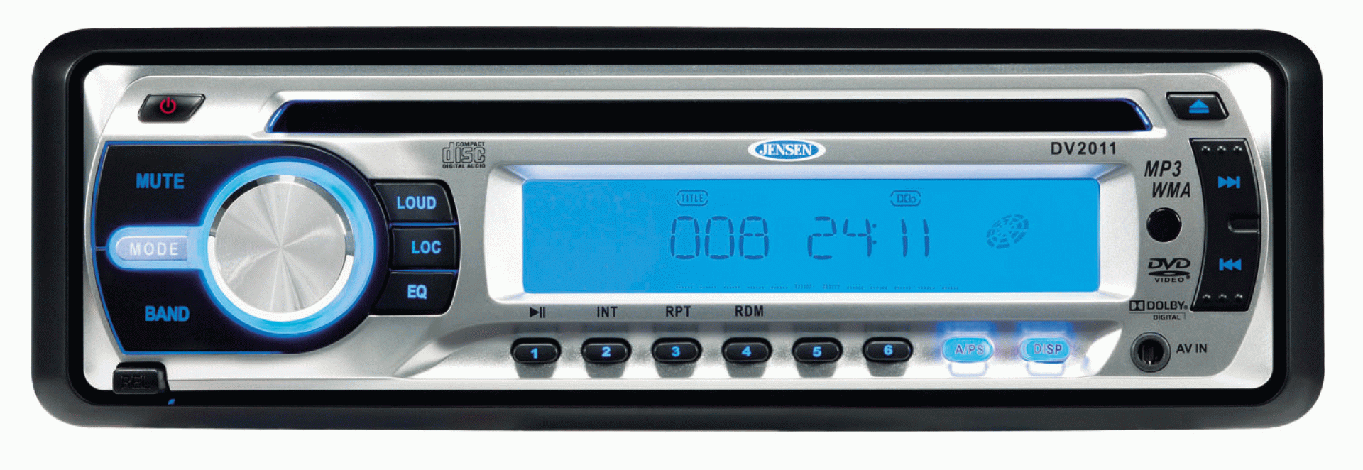 ASA / Jensen | DV2011 | AM/ FM/ CD/ CD-R/ CD-RW/ MP3/ WMA DVD STEREO AND DVD PLAYER W/ WIRELESS REMOTE CONTROL