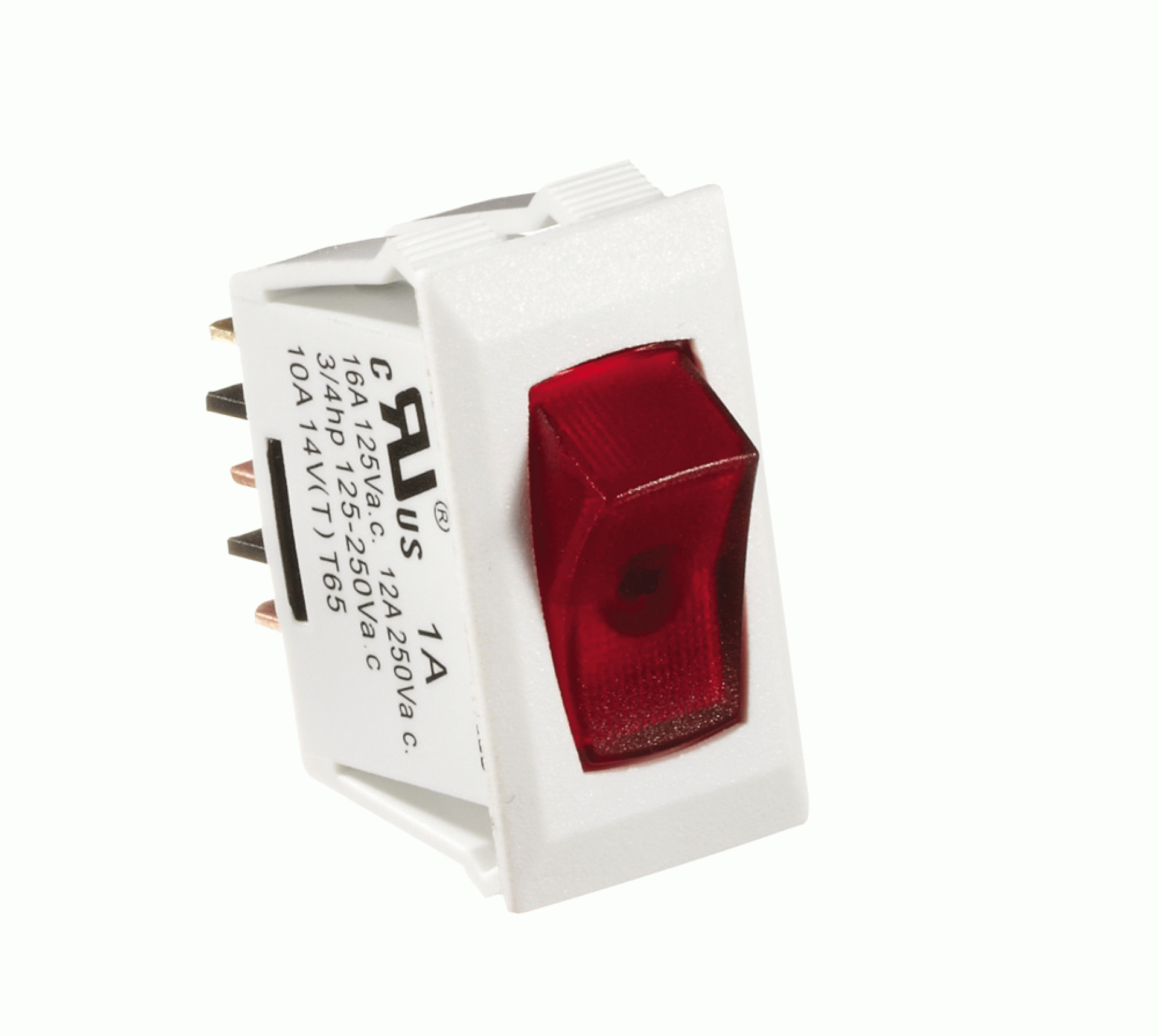 RV DESIGNER COLLECTION | S241 | Rocker Switch Illuminated White/Red