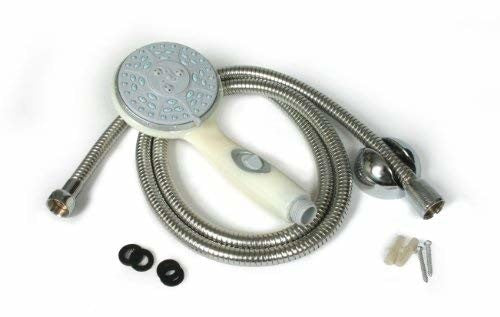 Camco 43715 Off-White Shower Kit with Shower Head, Mount and Hose