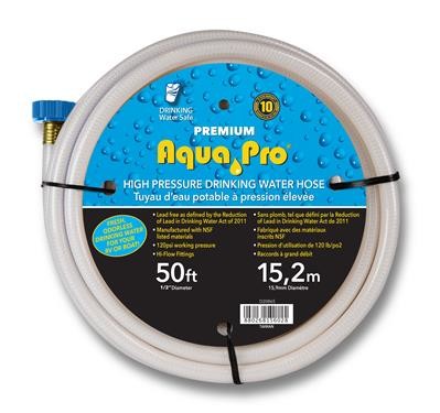 Aqua-Pro W20865 1/2" x 50' Premium Freshwater Hose