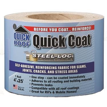 CoFair Products QRQC425 Quick Roof Quick Coat 4" x 25' Clear Roof Tape