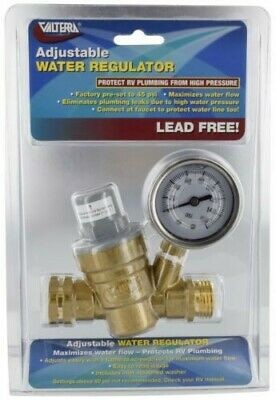 Adjustable Water Pressure Regulator with Gauge | Valterra | A01-1117VP