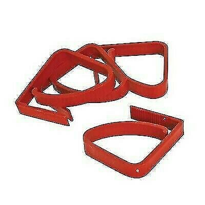 Camco 44003 Red Plastic 1/2" to 2" Tablecloth Clamp - 4pk