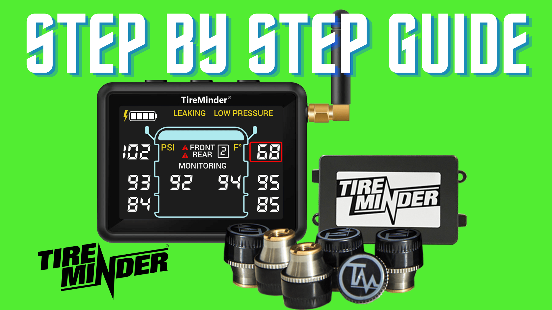 Here is a step-by-step guide to installing a TireMinder tire pressure monitor system
