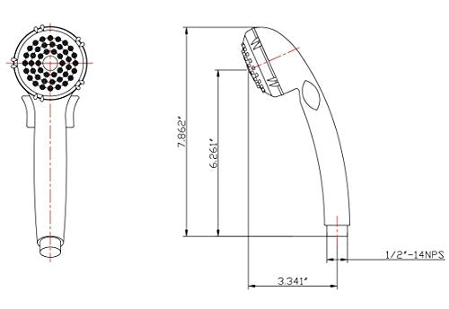 Dura Faucet DF-SA400-SN RV Hand Held Shower Wand  (Brushed Satin Nickel)