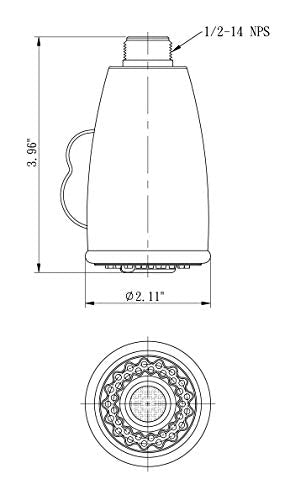 Dura Faucet DF-RK821-SN RV Pull-Down Kit Faucet Sprayer Head