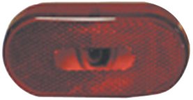 Fasteners Unlimited 003-54P 12 V Red Oval Clearance Light