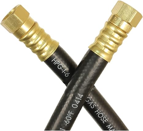 J R PRODUCTS | 07-31395 | LP SUPPLY HOSE 3/8 INCH FEMALE SWIVEL SAE END X 3/8 INCH MALE PIPE END 24 INCH LENGTH