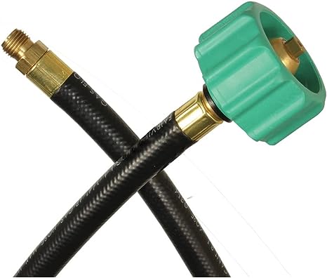 J R PRODUCTS | 07-30735 | GAS HOSE 1/4 INCH MALE INVERTED FLARE X QCC1 FEMALE 18 INCH LENGTH
