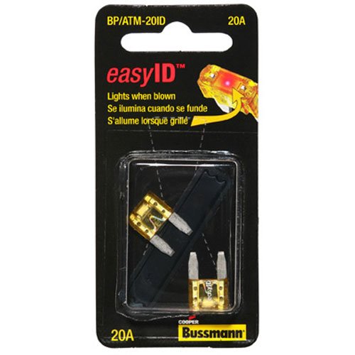Bussmann BP/ATM-20ID easyID Illuminating Blade Fuse, (Pack of 2)