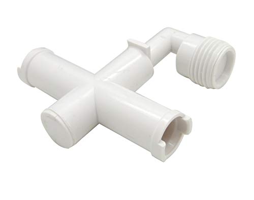 Dura Faucet DF-RK910-WT RV Exterior Shower Faucet Diverter Tee  (Wht)