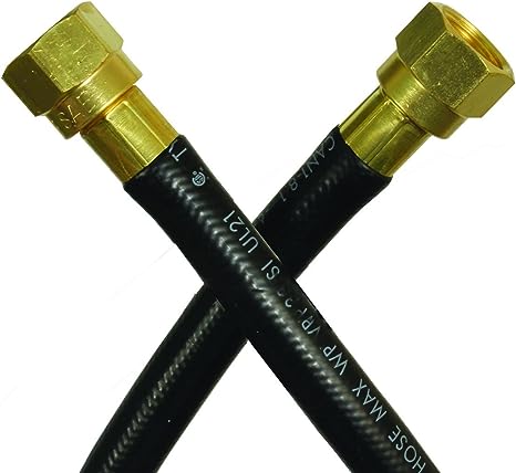 J R PRODUCTS | 07-30935 | LP SUPPLY HOSE 3/8 INCH FEMALE SWIVEL FLARE X 3/8 INCH FEMALE SWIVEL FLARE 48 INCH LENGTH