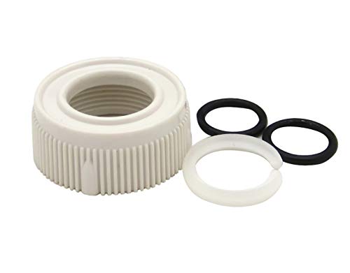 Dura Faucet DF-RK510-WT RV Faucet Spout Nut and Rings  Kit (Wht)