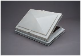 Heng'S 48621-C2 Vent Exit With White Lid, Metal Frame And 4 Piece 2" White Metal Garnish - 17" x 24"
