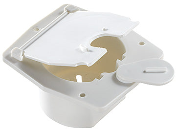 RV DESIGNER COLLECTION | B140 | Basic Cable Hatch Flat Sided - Polar White