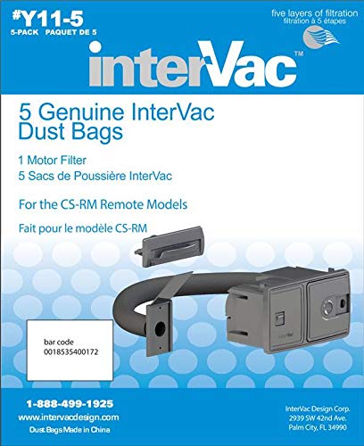 Intervac Vac Y11-5 Dust Bags For Cs-Rm And Cs-9. Y11-5