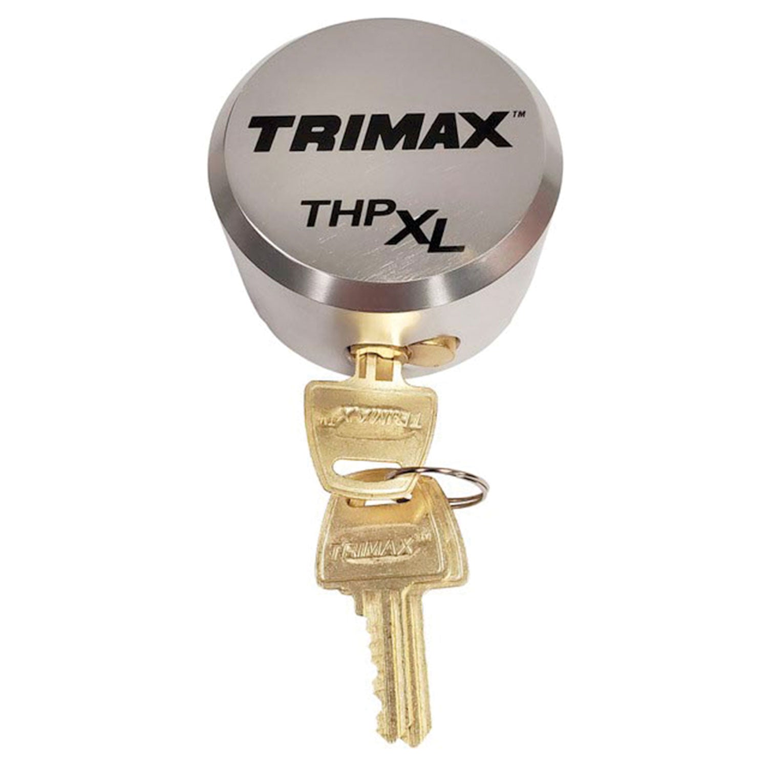 TRIMAX THPXL-AL SV Aluminum "Hockey Puck" Internal Shackle Padlock - Silver
