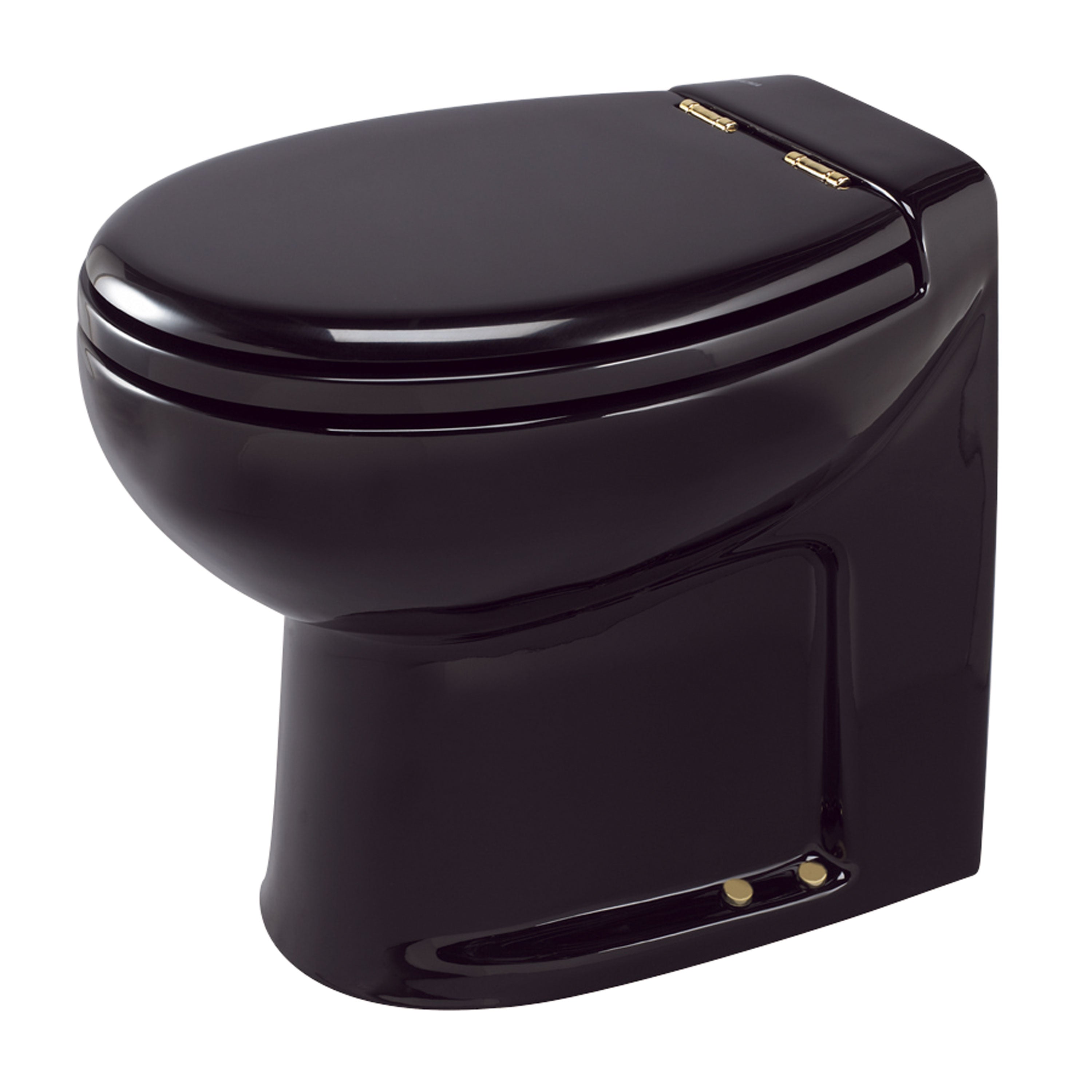 Thetford 38007 Tecma Silence Plus 1 Mode 12V RV Toilet with Wall Switch - High, Black/Gold