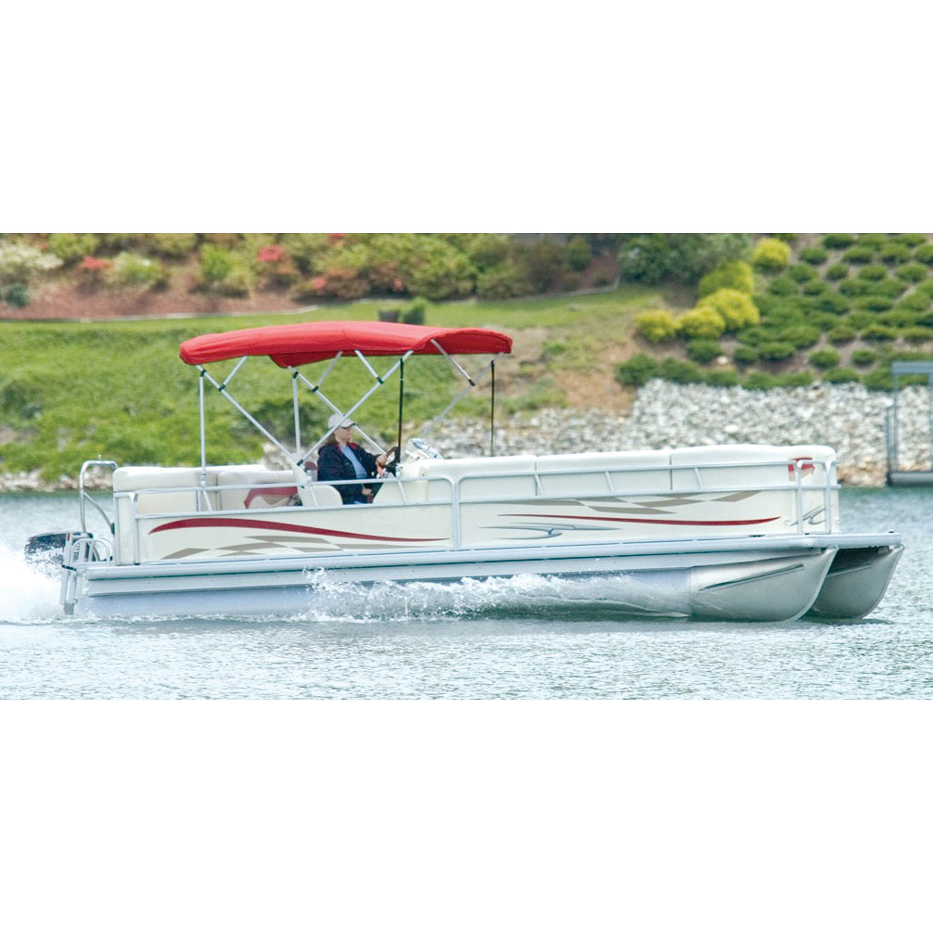 Carver 50510 Ready-to-Assemble Frame for Sunbrella Pontoon Bimini Top with Running Light Cut-Out