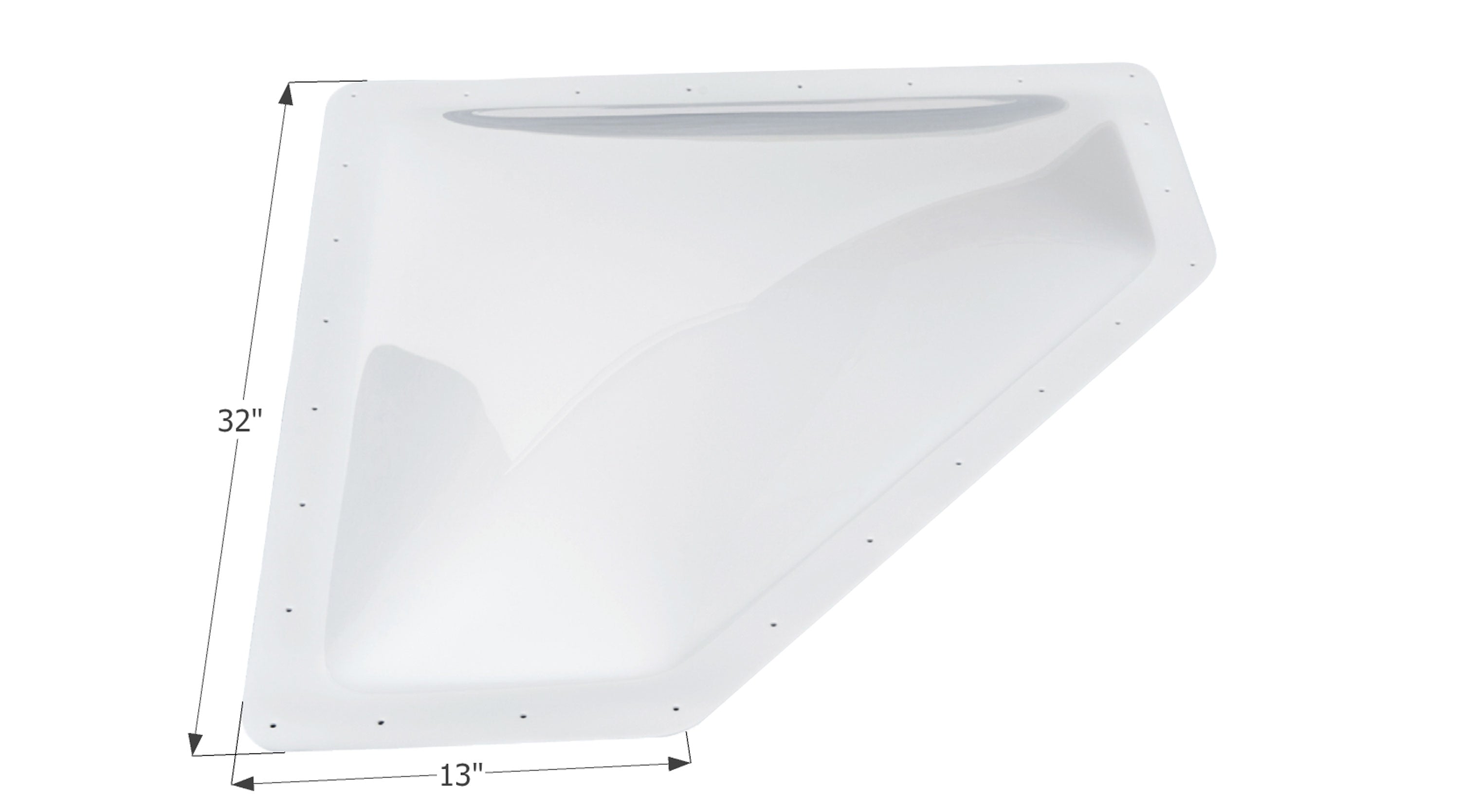 Icon 01869 RV Skylight NSL2810 - 32" x 13" with Neo Angle, White