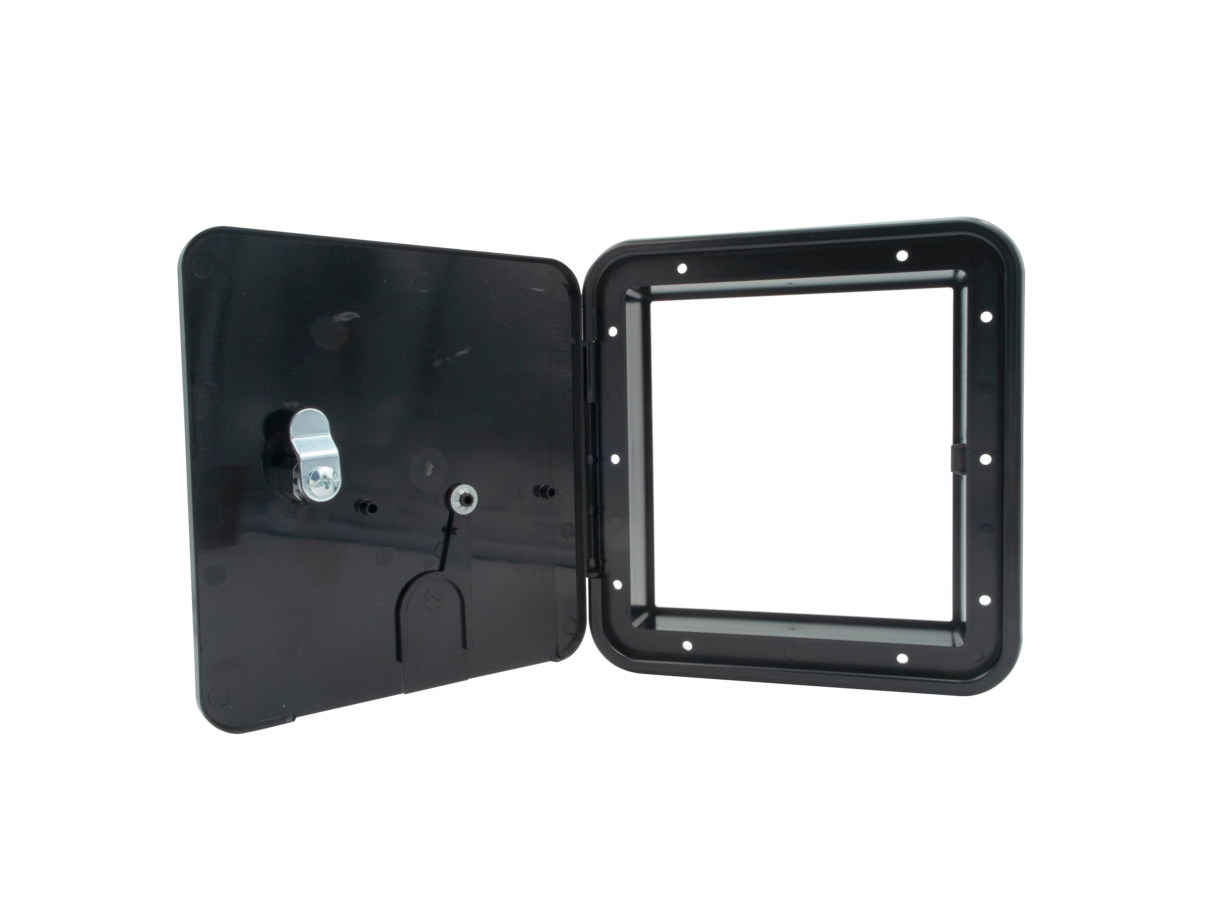 Thetford 94338 Large 30/50 Amp Electric Cable Hatch with Keyed Entry - Black