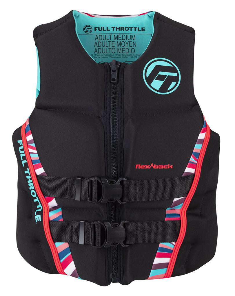 Full Throttle 142500-105-820-22 Women's Rapid-Dry Flex-Back Life Jacket - Small, Pink