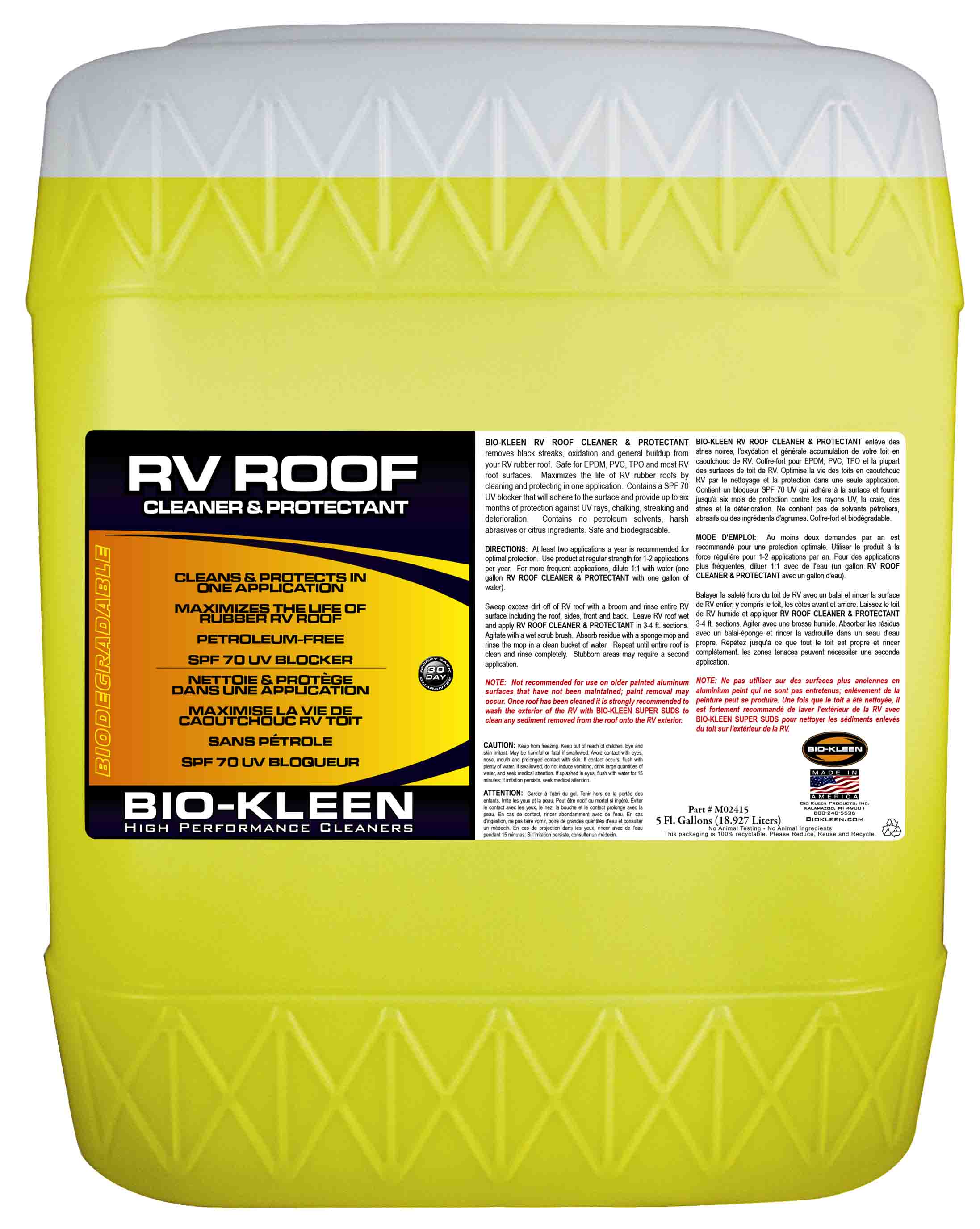 Bio-Kleen M02415 RV Roof Cleaner & Protectant - 5 Gallon