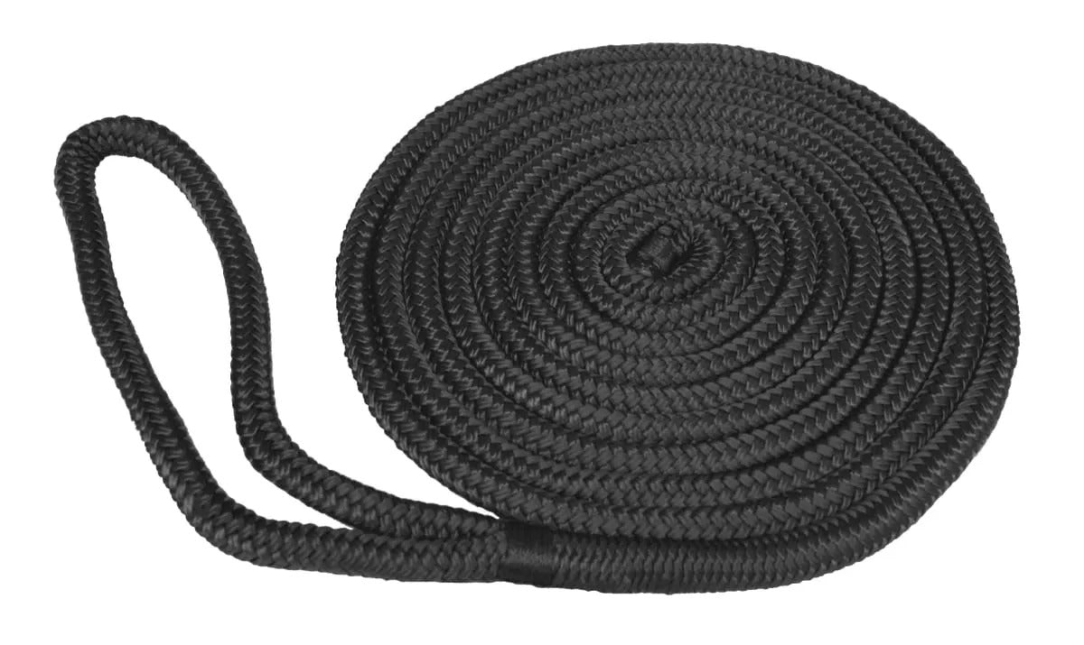 Taylor Made 11322 Double-Braided Dock Line - 1/2" x 15', Black