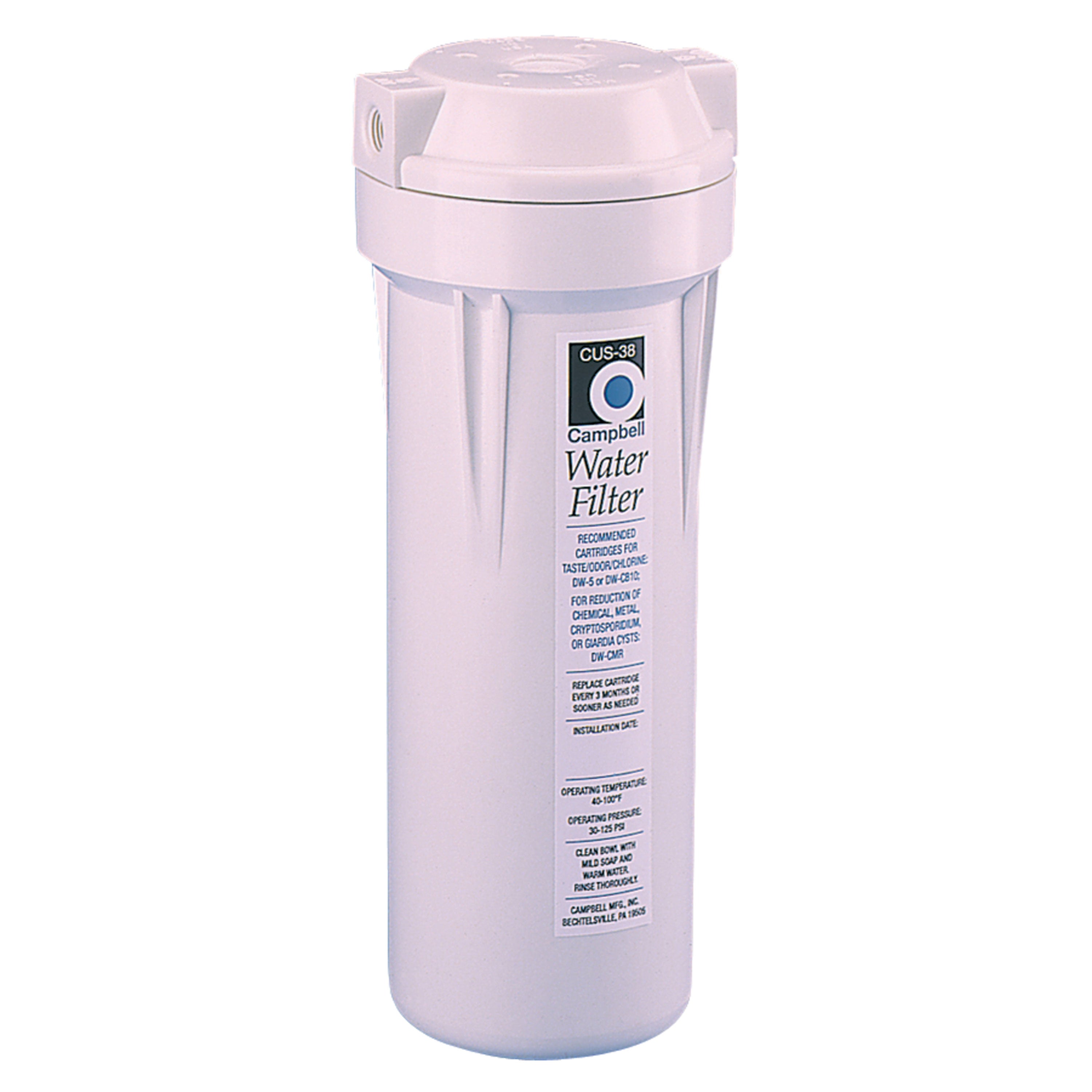 Campbell CUS-38 Plastic Filter Housing (Under Sink)