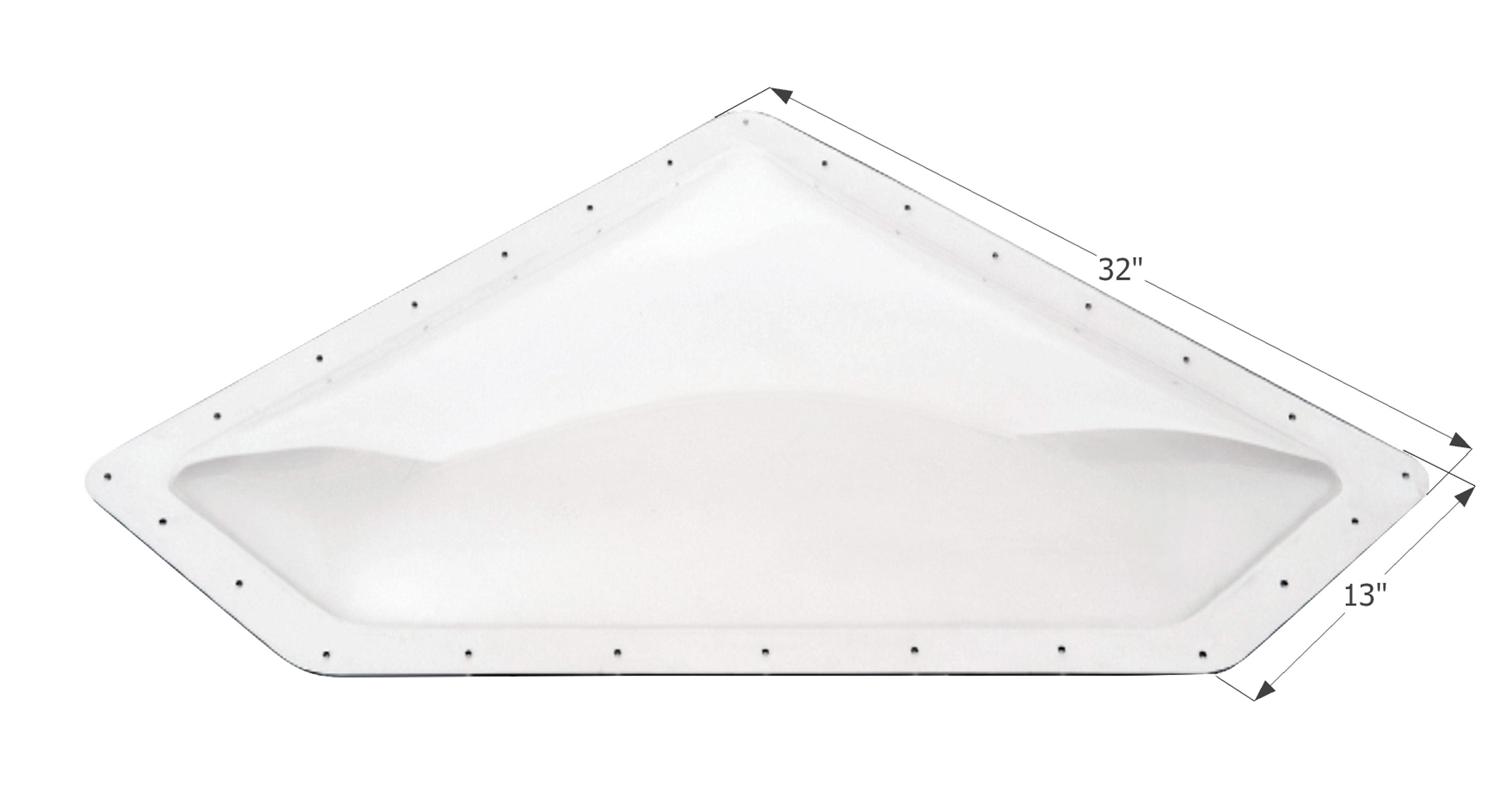 Icon 01868 RV Skylight NSL2810 - 32" x 13" with Neo Angle, Clear