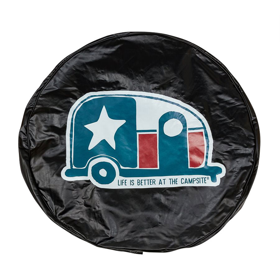 Camco 53347-P LIBATC RV Spare Tire Cover - Texas Flag RV, 27" (Size J)