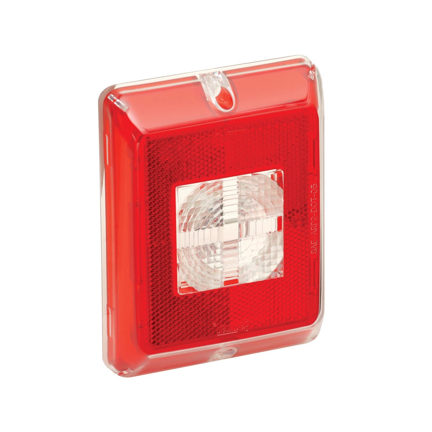 Fulton Bargman 48-84-711 Enhanced Height Incandescent Reflex (with Clear Center Backup Lens - Red Border)