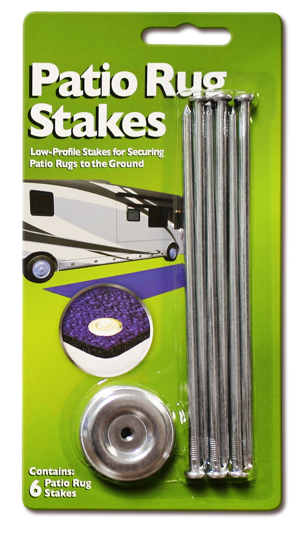 Prest-O-Fit 2-2001 Patio Rug Stakes - Pack of 6