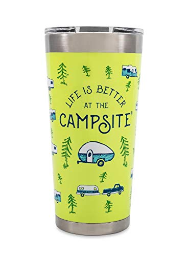Camco | 53320 | Life is Better at The Campsite 20 oz. Printed Tumbler