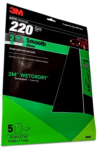 3M 32043 Imperial Wetordry 9" x 11" P220A Grit Sheet