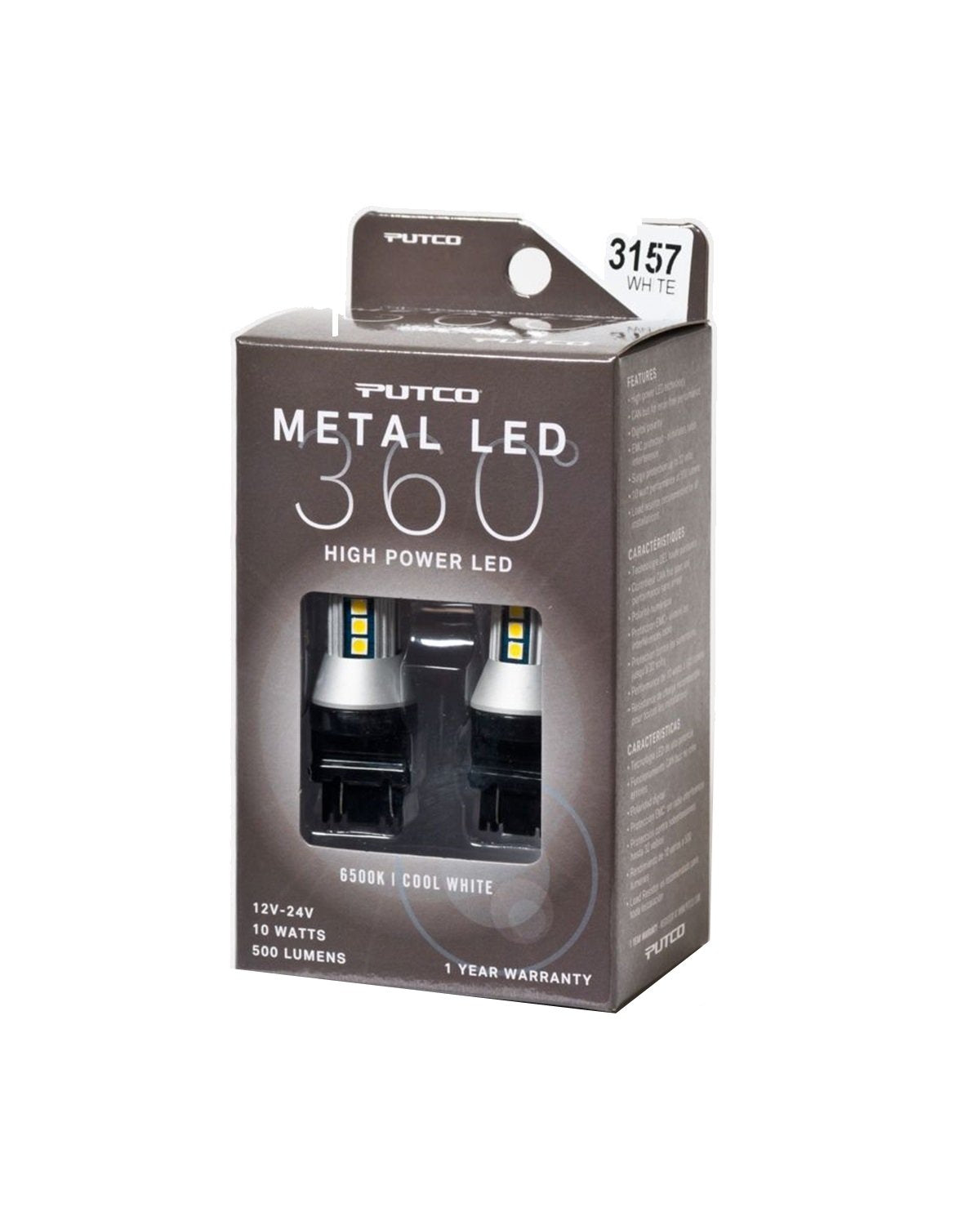 Putco 343157W-360 Metal LED Bulb, 1 Pack