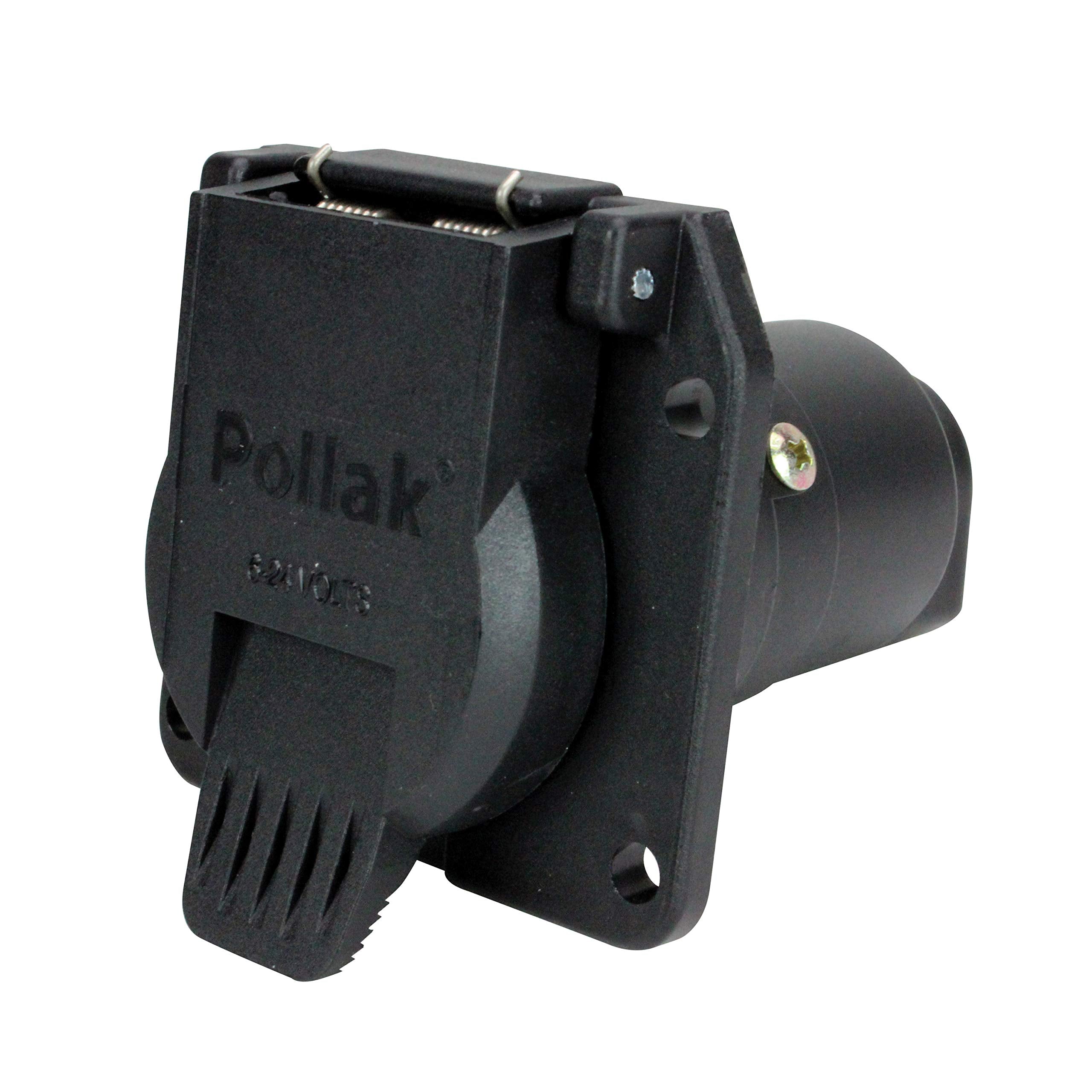 Pollak 12-707E Black 7-Way Car End Electrical Connector