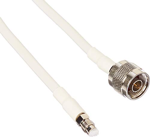 SureCall 20 ' White SC240 Ultra Low Loss Coax Cable with FME-Female/N-Male connectors for All Cellular Devices (SC-004-20-FN)