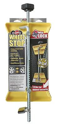 Camco 44642 Adjustable Tire & Wheel Stop with Padlock