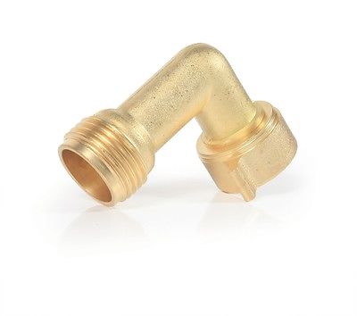 Camco 22505 Brass 90 Degree Water Hose Elbow with Gripper