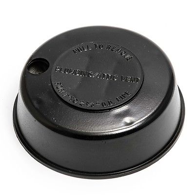 Camco Replace-All Plumbing Vent Cap with Spring Attachment - Replaces Lost or Damaged RV Plumbing Vent Caps | Fits Up to 2" Plumbing Vent Pipe - Black (40137)