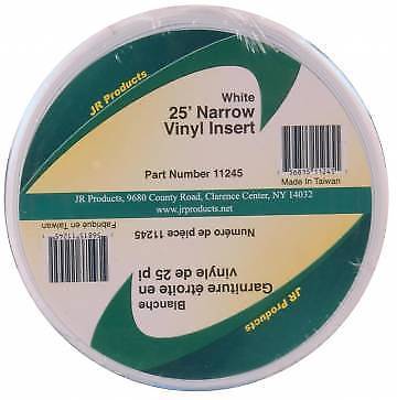 JR Products 11245 3/4"- 25' Premium White Vinyl Insert Molding