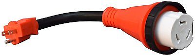 Valterra A10-1550D Mighty Cord 15AM-50AF Red Twist-Lock Adapter