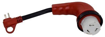 Valterra A10-1550D90VP Mighty Cord 15AM-50AF Red 90 Degree Twist-Lock Adapter
